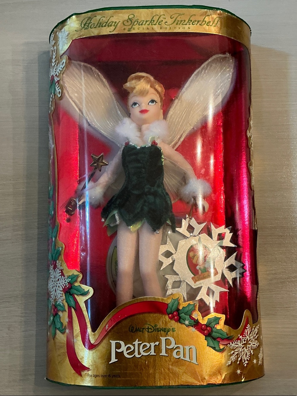 Walt Disney Peter Pan Holiday Sparkle Tinkerbell Doll - Green Outfit